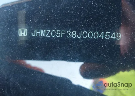 2018 Honda Clarity Plug-In Hybrid Touring z USA, uszkodzony, nr VIN JHMZC5F38JC004549